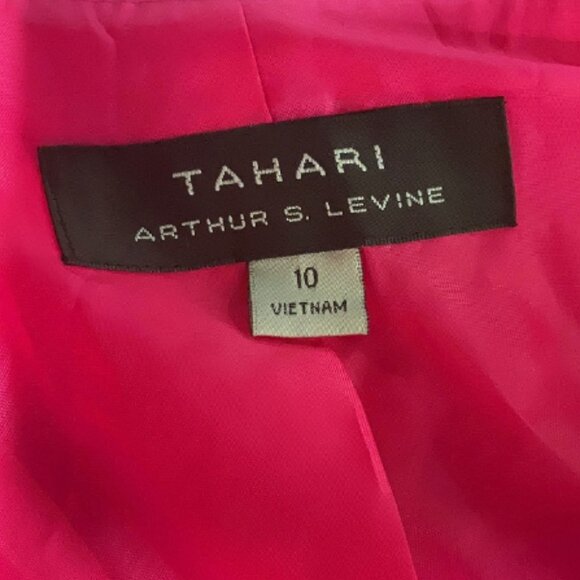 Tahari Francine Peplum Jacket in Hot Pink - Picture 4 of 5